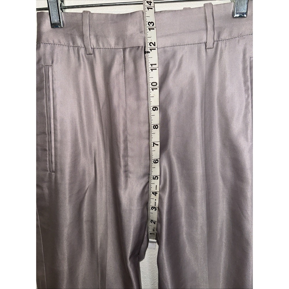 Yves  Saint  Laurent Taupe High- Waisted Dress Pants Straight Leg Trousers Sz 25 - Picture 13 of 16